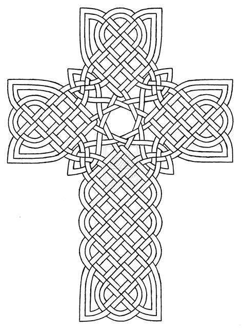 10 Pics Of Detailed Cross Coloring Pages - Easter Cross Coloring