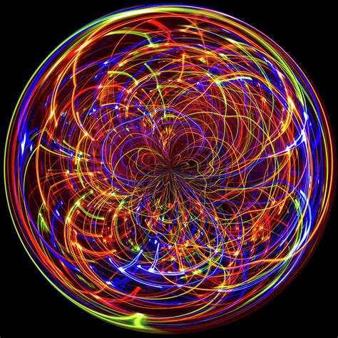 Abstract Electric Light Orb 1 Digital Art By Charlotte Couchman Pixels