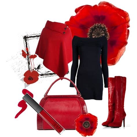 Love Red Created By Marthar 386 On Polyvore Winter Outfits Off White
