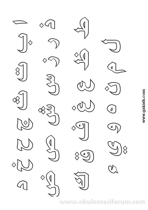 Arabic Alphabet Coloring Page Alef