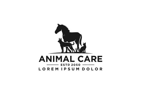 Premium Vector Veterinarian Logo Design With Silhouette Animal Horse