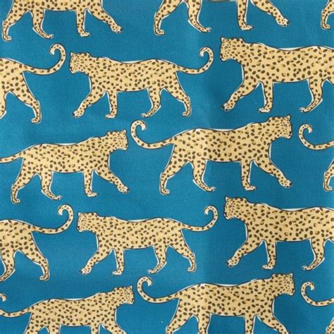 Leopard Teal Fabric By Clairebella Cheetah Bedroom Decor Animal