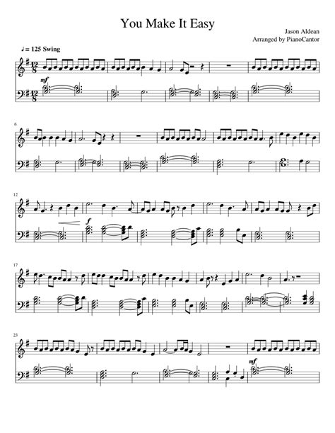 You Make It Easy Sheet Music For Piano Download Free In Pdf Or Midi