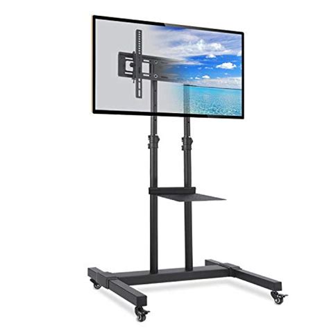 Rfiver Rolling Tv Stand With Wheelstilt Mount For 37 80 Inch Flat
