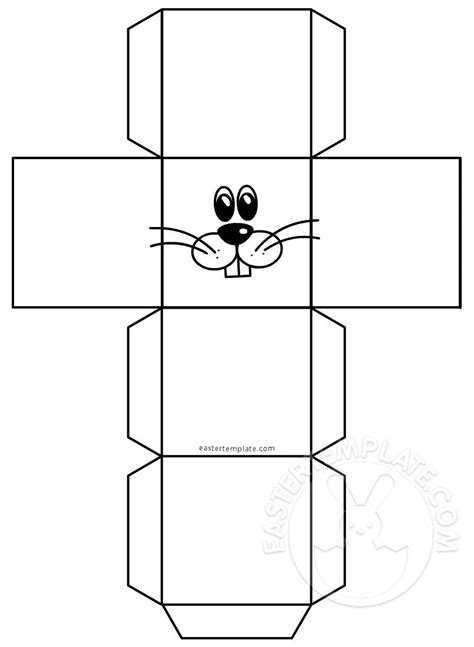 Easter Bunny Cube Easter Printable Crafts Easter Template