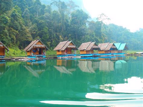 The Floating Bungalows Cheow Lan Lake Khao Sok Thailand
