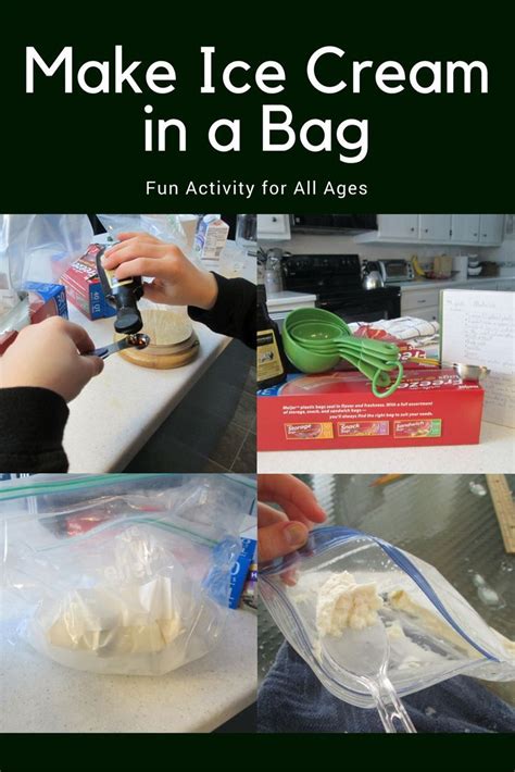 Ice Cream In A Bag Simple And Easy Recipe FREEBIE Food Science Experiments Chemistry For