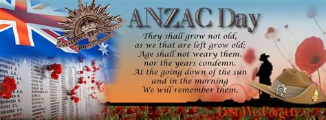 (uk and canada) used in remembrance day ceremonies as a caution against forgetting tho. Anzac Day Lest We Forget Card