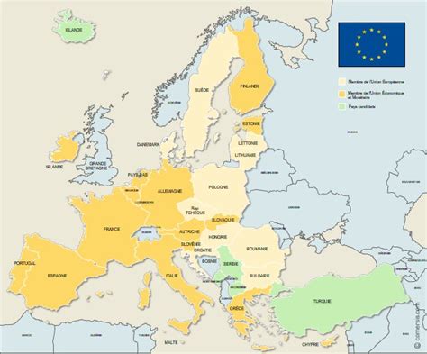 Carte Union Européenne États Membres