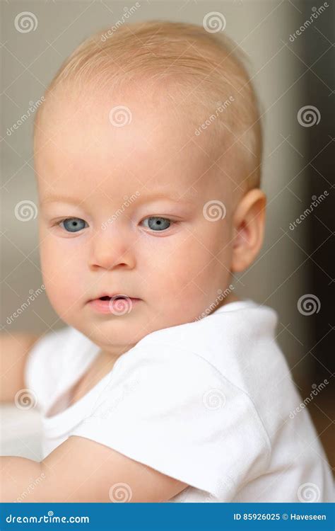 Baby Boy With Blue Eyes Stock Image Image Of Life Child 85926025