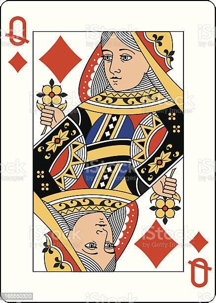 Queen Of Diamonds Two Playing Card Stock Illustration Download Image