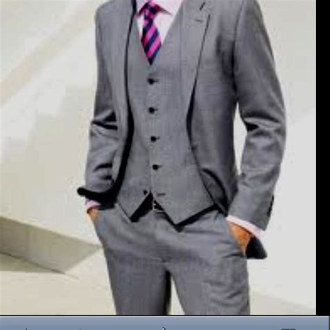 Grey Suit Purple Tie Grey Suit Pink Tie Groom Suit Grey Groom Tuxedo
