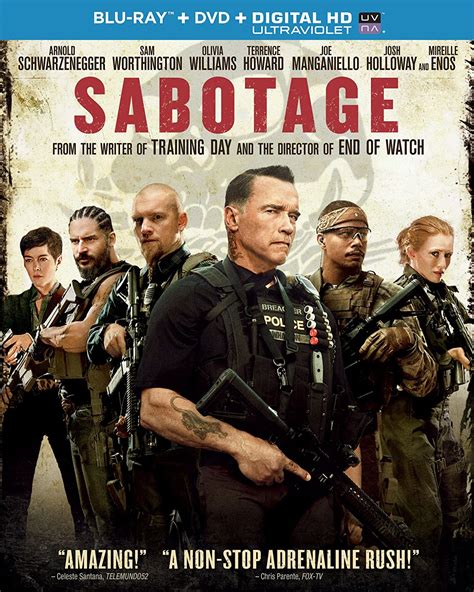 Amazon Com Sabotage Blu Ray Arnold Schwarzenegger Sam Worthington