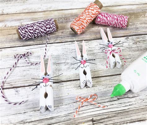 Dollar Store Clothespin Bunny Craft Mom Does Reviews