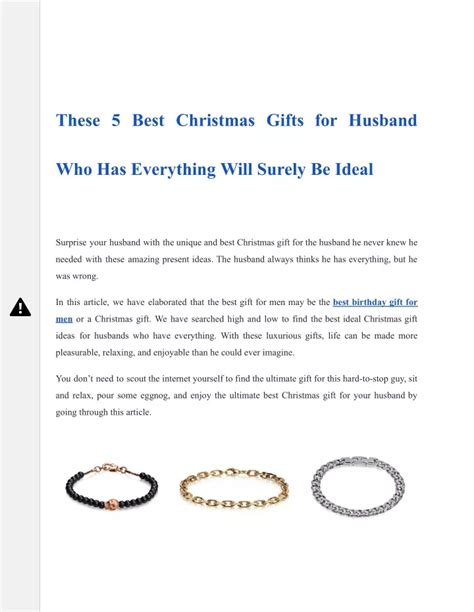 Ppt These Best Christmas Gifts For Husband Who Has Everything Will
