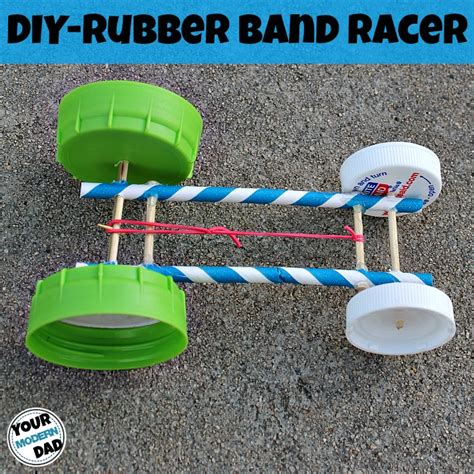 Diy Rubber Band Racer A Race Car Made From Things You Have At Home
