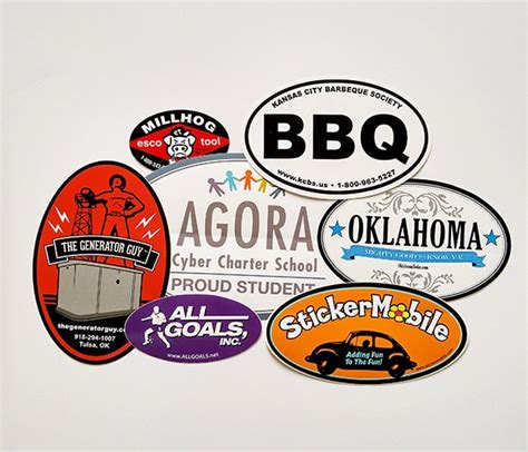 Custom Vinyl Oval Stickers Stock Oval Sticker Sizes And Pricing