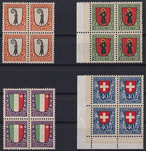 Schweiz Pro Juventute Serie Er Blocks Postfrisch Briefmarken