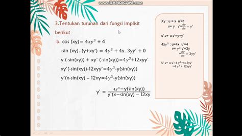 Turunan Tingkat Tinggi Dan Fungsi Implisit Kalkulus Youtube