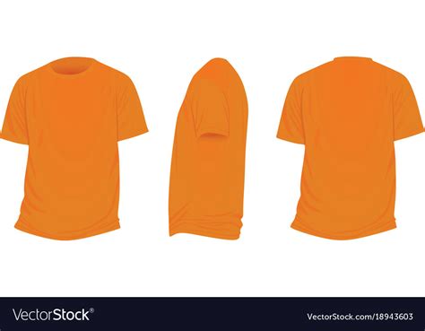 Orange T Shirt Royalty Free Vector Image Vectorstock