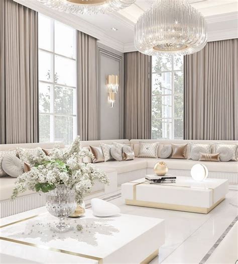 Living Room In White Tones Luxury Living Room Elegant Living Room