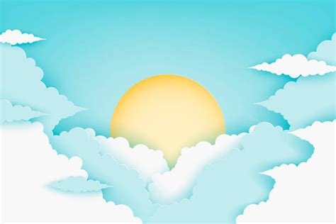 Sun Breaking Through Clouds Illustrations Royalty Free