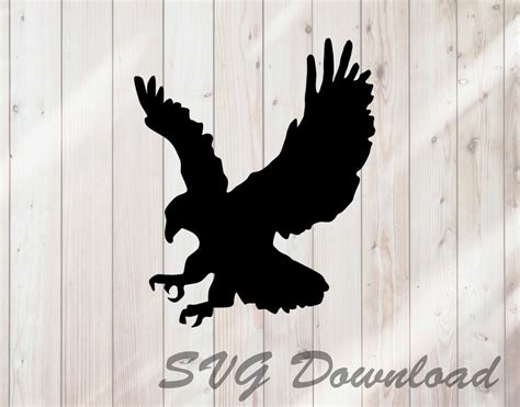 Eagle Silhouette Svg Instant Download Vinyl And Craft Cutting Etsy