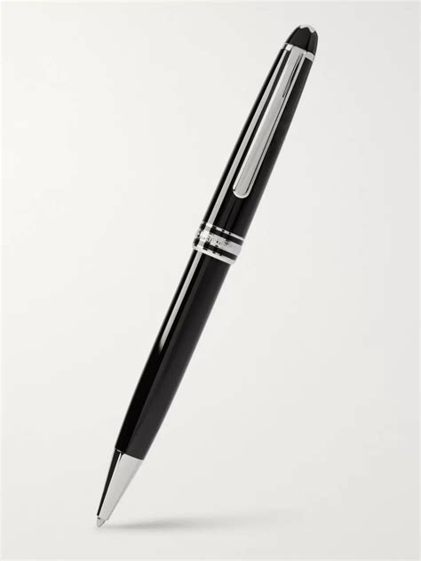 black meisterstück classique resin and platinum plated ballpoint pen