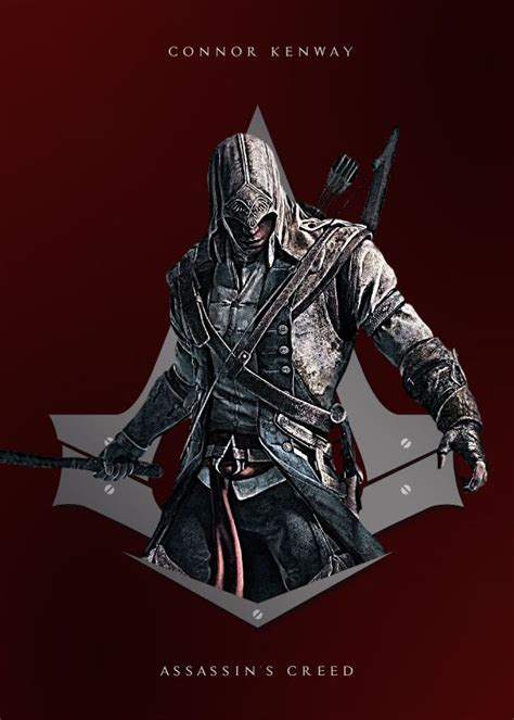 Assassins Creed Connor Kenway Displate Artwork By Artist Mequem