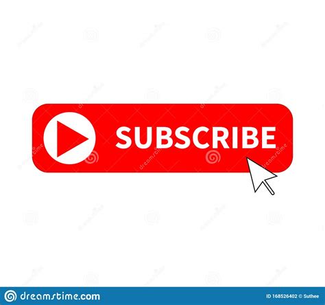 Subscribe Button Icon On White Background Flat Style