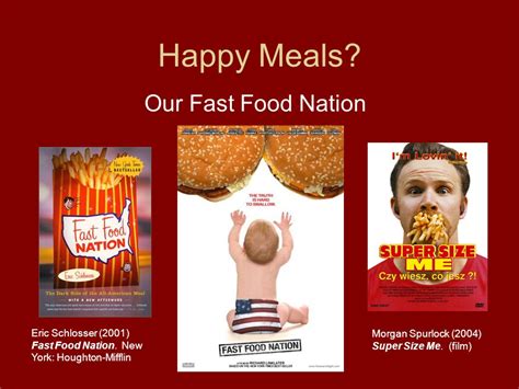 Happy Meals Our Fast Food Nation Eric Schlosser 2001 Fast Food