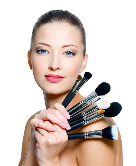 Woman With Make Up Brushes — Stock Photo © Mikelaptev 13370849
