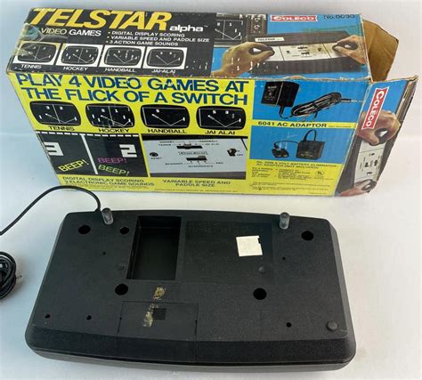 Lot Vintage 1977 Coleco Telstar Alpha Video Game Console W Original Box