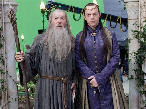 Behind The Scenes From The Hobbit Elrond And Gandalf I Love Elronds