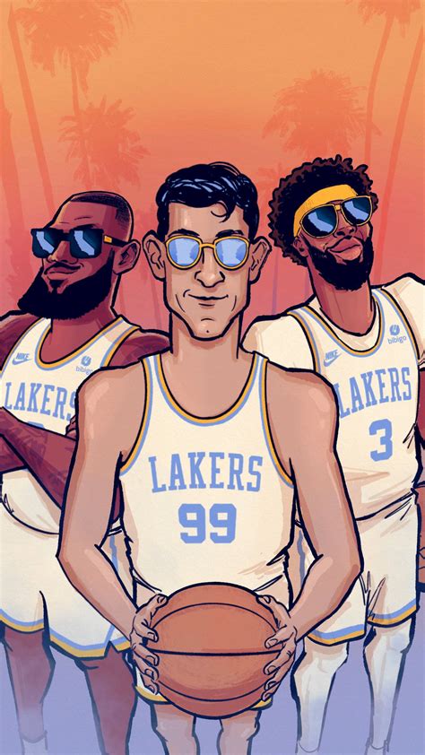 Download Nba Iphone Los Angeles Lakers Art Wallpaper