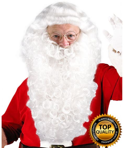 Professional Santa Claus Wig And Beard Set Deluxe Hx 001