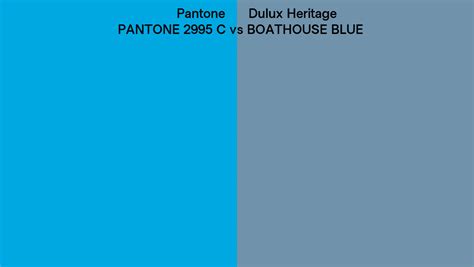 Pantone 2995 C Vs Dulux Heritage Boathouse Blue Side By Side Comparison