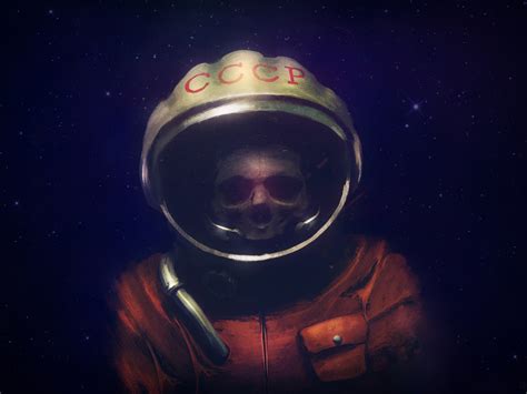 Wallpaper Skull Astronaut Suit Art Desktop Wallpaper Hd Image