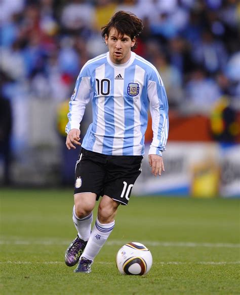 Messi Argentina In Blue Stripe Jersey