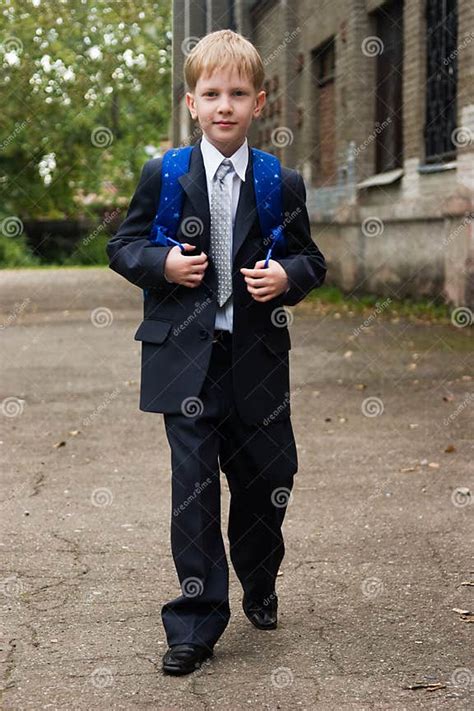 Boy Goes To School Stock Image Image Of Elegance Children 3278935