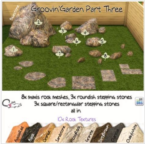 Rock Textures Sims 4 Houses Rock Garden Stepping Stones Outdoor