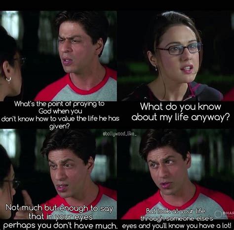 This video is currently unavailable to watch in your location. Kal ho na ho | Favorite movie quotes, Bollywood quotes ...