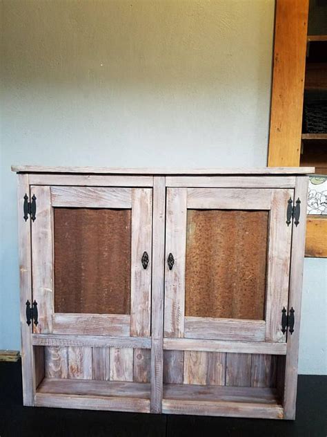 Cabinet etsy is the home depot. Rustic Farmhouse style bathroom two door wall cabinet ...