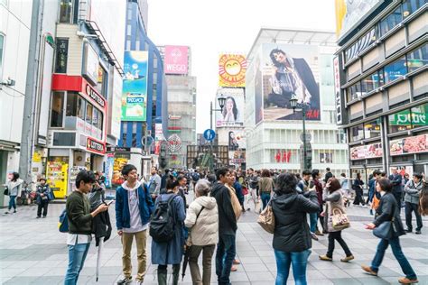 Osaka Japan Nov 19 2016 Group Of The People Walking To Shopping At