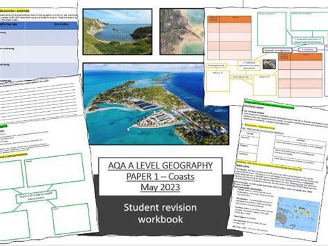 Aqa A Level Geography Coasts Student Revision Workbook Teaching