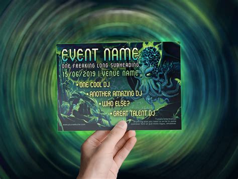 1906 Monthly Freebie Psychedelic Trance Party Flyer Andrei Verner