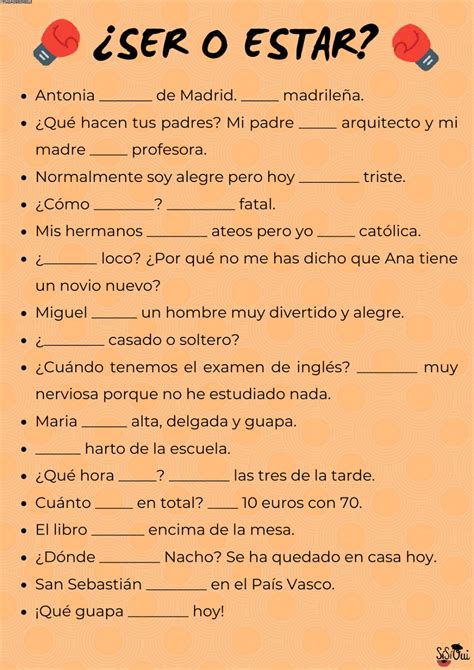 Tiempos Verbales Del Español Ser Y Estar Aprende Español Online