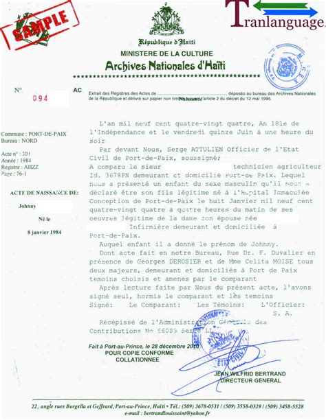 Haitian Birth Certificate Template Pdf Template