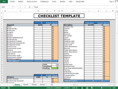 Create A Template In Excel