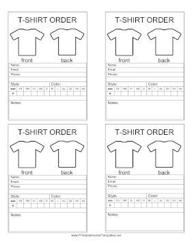 T Shirt Order Form Template In Templates Printable Free Order Form Template Tshirt